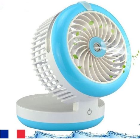 Mini-Ventilator, Powerbank, Luftbefeuchter, Nebelgenerator, tragbar, wiederaufladbar, mit Handyhalterung und Mini-Spiegel – KZQ (1/3)