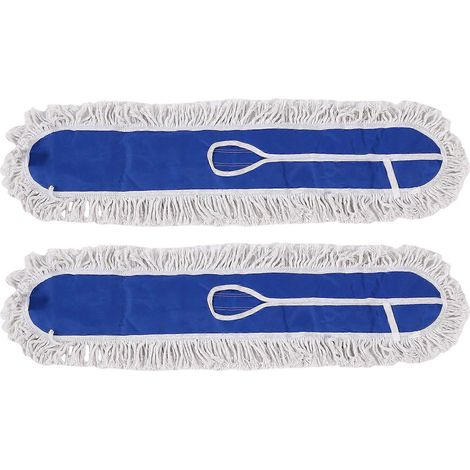 Packung mit 2 blauen 91 cm (36 Zoll) langen Reinigungstüchern für die gewerbliche Bodenreinigung, ideal für Büros, Garagen, Parkettböden, Lagerhallen, Fabriken und Einkaufszentren. (1/5)