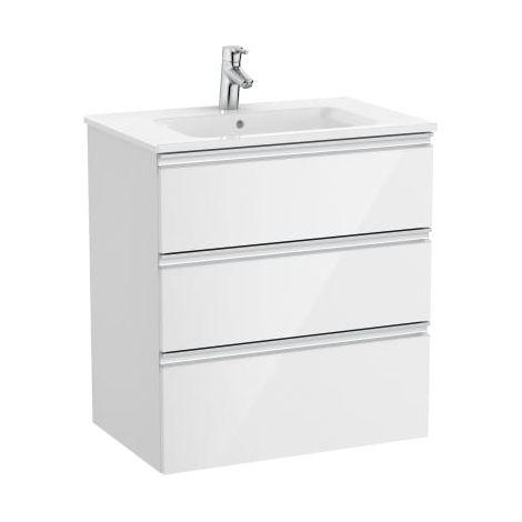 MUEBLE UNIK THE GAP 700X460 LAVABO BLANCO TRES CAJONES BLANCO
