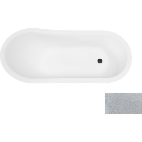 Baignoire îlot glam chrome sur pieds pattes de lion chrome OTYLIA 160x77 (1/3)