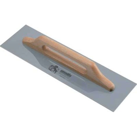 Frattone per stucco in acciaio con mco in legno - Specifiche: cm.48x12