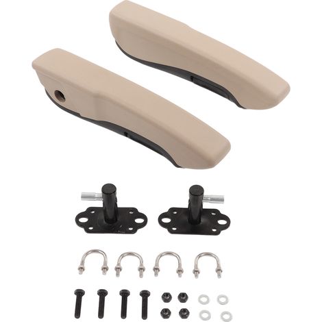 Paire d'accoudoirs de voiture gauche et droite, réglables de 0 à 120 degrés, intérieur beige, universels pour camping-cars et camions (1/5)