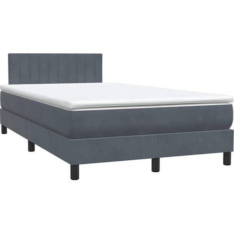 Maison Exclusive - Boxspringbett mit Matratze Dunkelgrau 120x220
