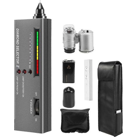Diamantprüfstift + 60-fache Mini-LED-Lupe, Diamantselektor (1/5)
