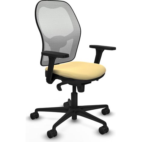 Jorquera sincro malla blanca similpiel crema brazos 3D base nailon ruedas 65mm nailon (1/5)