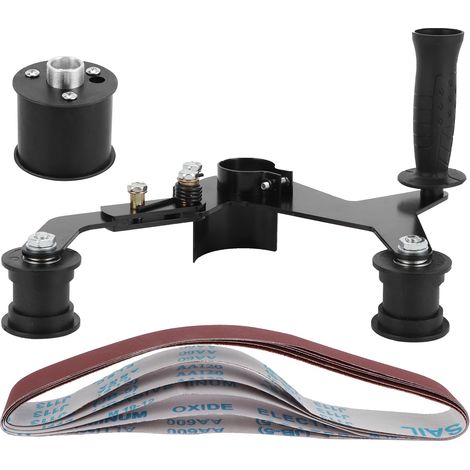 Ponceuse à bande pour tubes en acier inoxydable - Machine de polissage et brossage - Accessoire pour meuleuse d'angle