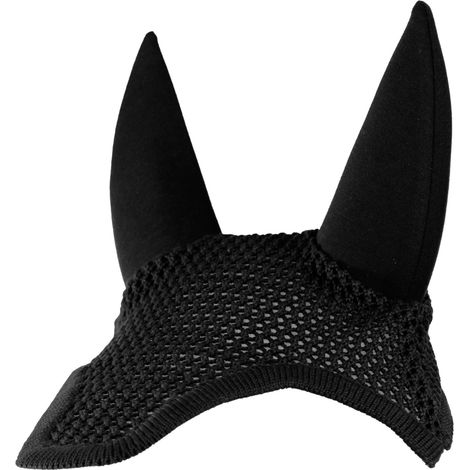 EQuest Fliegenohr Soundless - Fliegenhaube für Pferde, schwarz