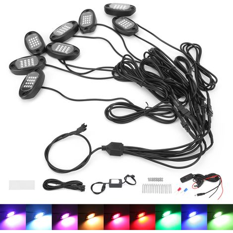Kit de lumière d'ambiance LED pour voiture, 1V8, Bluetooth, télécommande, pour camions tout-terrain, ATV, UTV, motos (1/5)