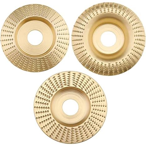 Lot de 3 disques de sculpture bois, meule abrasive rotative pour ponçage, décapage et meulage (1/5)