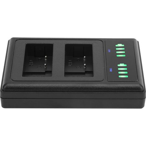 Base de chargement double à charge rapide avec écran LCD et micro-USB Type-C pour batterie d'appareil photo DMWBLC12 (1/5)