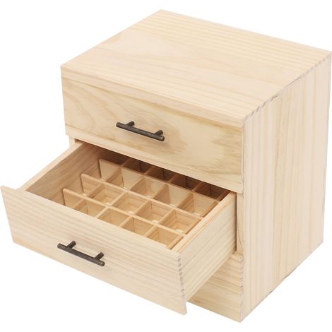 Présentoir en bois à 90 compartiments pour huiles essentielles d'aromathérapie Étagère cosmétique en bois naturel, présentoir idéal pour parfums, vernis à ongles, huiles essentielles