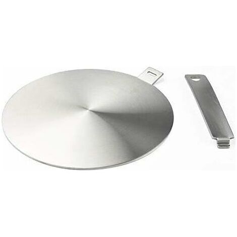 Adaptateur à induction, disque convertisseur pour plaque de cuisson à induction, plaque de diffusion de chaleur avec poignée et base séparables 20 cm (1/5)