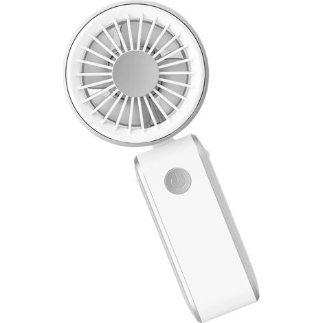 Mini Ventilateur Portable - Voyage Camping - Pliant portatif refroidissement - Extérieur bureau - Blanc (1/3)