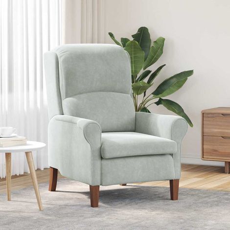 Sessel Hellgrau Samt