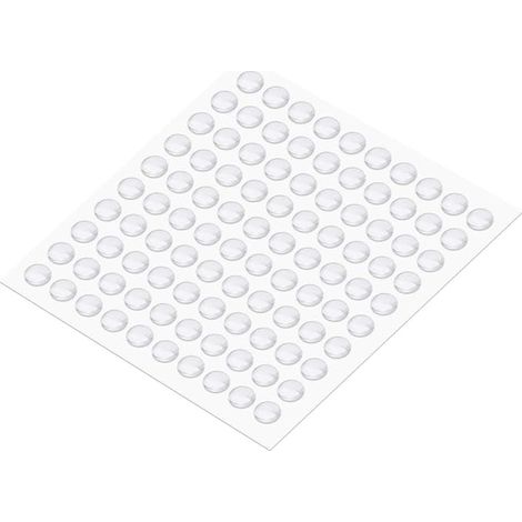 Tampon de Porte Autocollant, Butées de Protection en Caoutchouc Tampon Amortisseur Meubles Transparente Adhésifs Anti-Choc Anti-Bruit pour Porte Armoire Tiroir Chaise (8 x 3mm) (1/5)