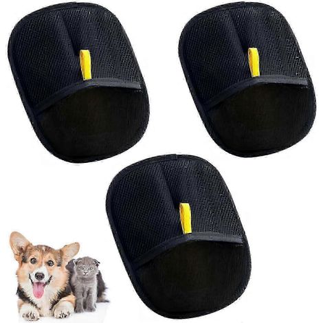 Lot de 3 gants électrostatiques pour poils d'animaux, gants d'épilation polyvalents et réutilisables, gants double face pour l'épilation électrostatique. (1/5)