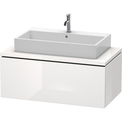 Meuble bas console L-CUBE 400x1020x547mm blanc brillant lack