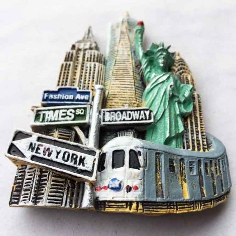 Aimant de réfrigérateur souvenir New York USA magnétique (1/4)