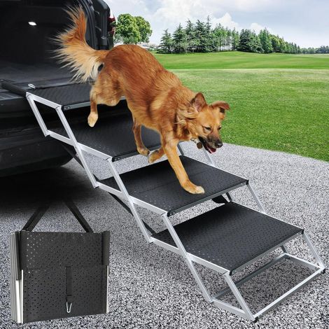 Hundetreppe Auto klappbar, höhenverstellbar, bis 80kg, 4 Stufen (1/5)