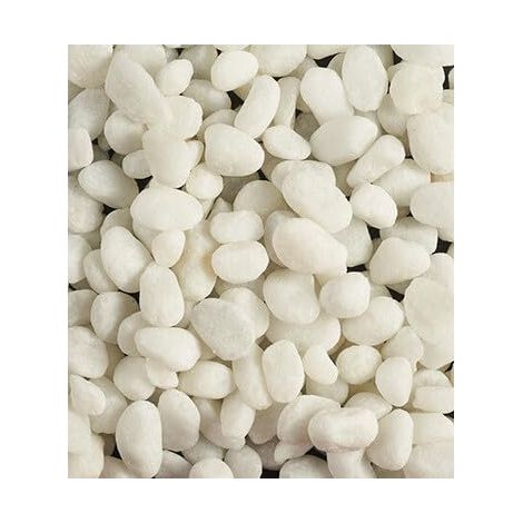 Galet Marbre Blanc 40/60 mm - Sac 25kg - Pierre Décorative Naturelle - Pour Jardin Terrasse Paillage (1/4)