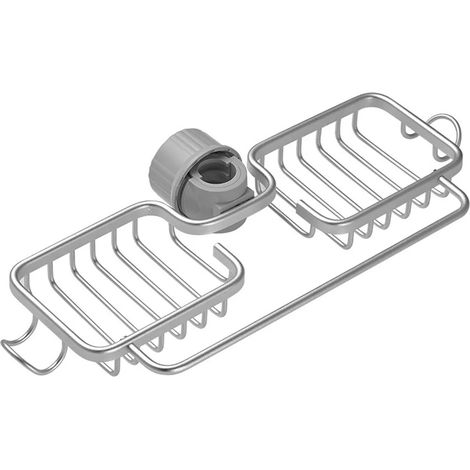 Étagère d'évier gain de place, support de robinet, brosse à éponge, sèche-serviettes, organisateur de salle de bain pour la maison (1/5)