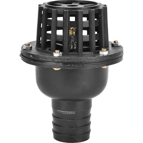 Clapet de pied de pompe à eau en PVC noir, clapet anti-retour plat basse pression pour machine à fluide (1,5 pouces) (1/5)