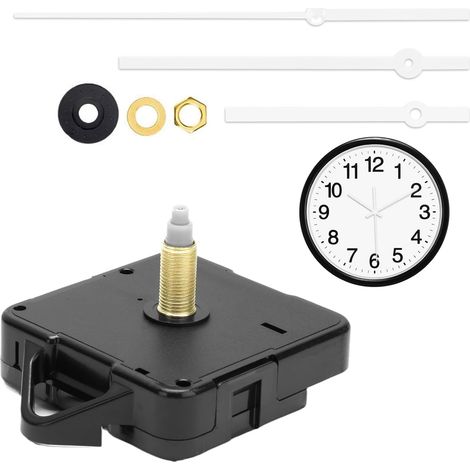Mouvement Mécanisme Horloges, 24MM Mecanisme Horloge Murale, Kit de Remplacement pour Horloges, pour Projets de Bricolage Réparation d'Horloges Anciennes Décoration de Maison Bureau École (Blanc) (1/5)