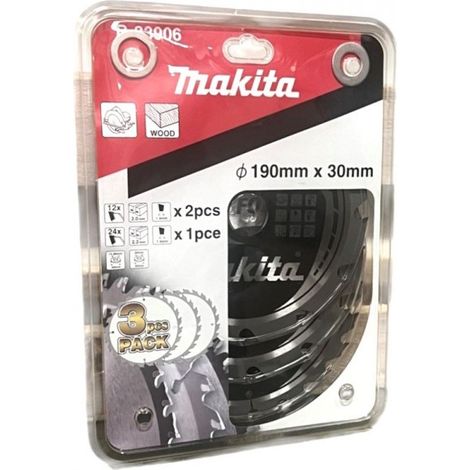 Makita Kreissägeblatt MAKFORCE Set 3Stk. 190/30 mm, 2x12 Z, 1x24 Z, 1,4 mm, Holz