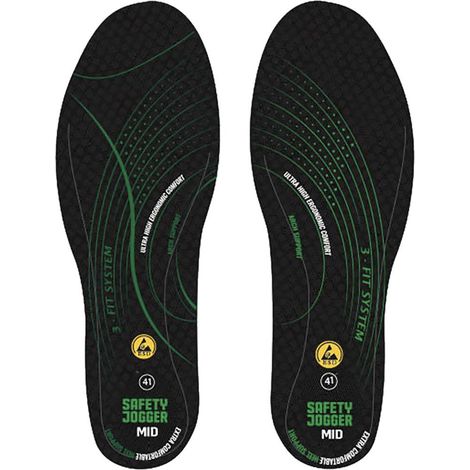 Semelles intérieures antibactériens thermiques flexibles ESD SJ3FIT Safety Jogger M.