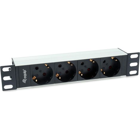 Equip 333311 unità di distribuzione dell'energia (PDU) 4 presa(e) AC 1U Nero, Argento (1/5)