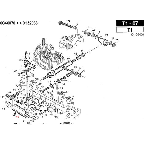 Bilanciere comando avanzamento TURBO1 ORIGINALE GIANNI FERRARI 01.50.00.7360