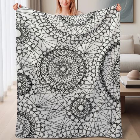 Couverture de lit en polaire, douce et chaude en microfibre légère pour le printemps, décoration intérieure stylée, cadeau idéal pour femmes et hommes, 6080 pouces (1/4)