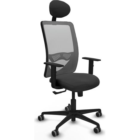 Silla de oficina piqueras y crespo Zulema cuero sintético gris oscuro (1/2)