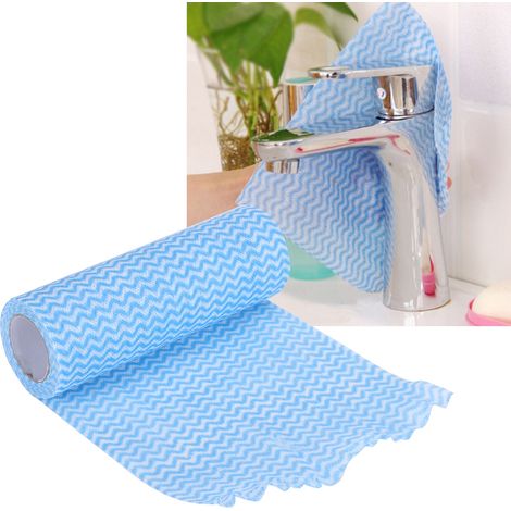 Chiffon à Vaisselle NonTissé Jetable - Serviette Absorbante Bleue pour Cuisine (1/5)