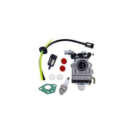 Kit carburatore per decespugliatore da 52cc, 49cc e 43cc con guarnizione, tubo flessibile, candela e filtro carburante.