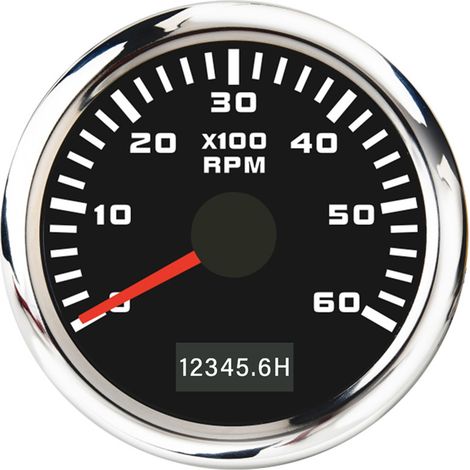 Tachymètre LCD 52 mm/2 pouces 6000 tr/min pour moteur hors-bord automobile, engins de chantier et motos (1/5)