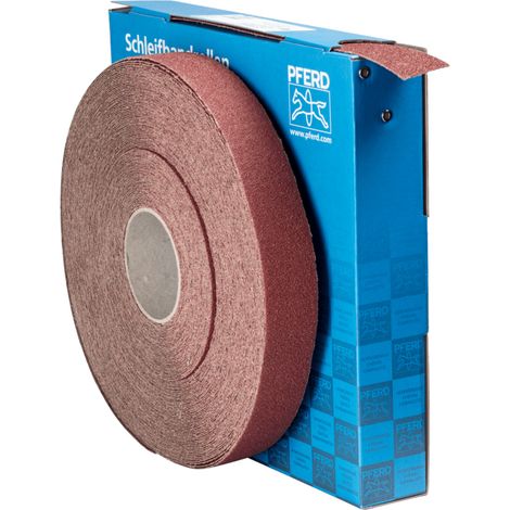 PFERD TOOLS Korund Schleifbandrolle Gewebe SBR Breite 40mmxLänge 50m A40 für universelle Anwendung (1/4)