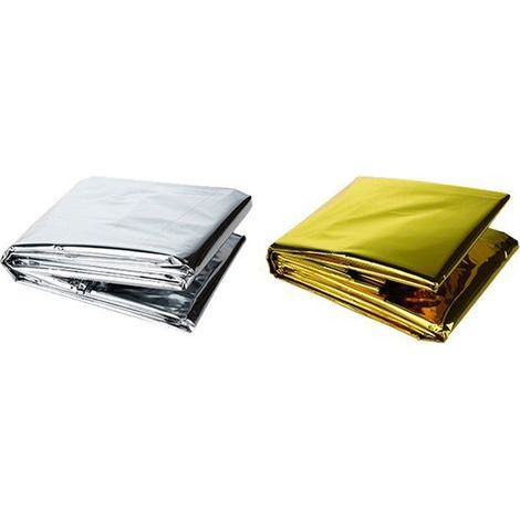 5-Piece Emergency Blanket Set, Silver Rescue Blanket, Portable Disposable Outdoor Emergency Blanket, 160×210cm (1/3)