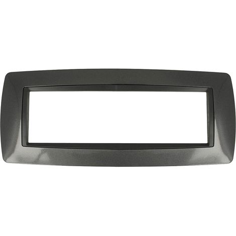 Placca Bombè 506 7M Moduli Acciaio Scuro Compatibile Bticino Living International (1/3)