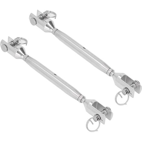 Lot de 2 tendeurs de câble en acier inoxydable à filetage M8, vis de gréement pour applications marines (1/5)