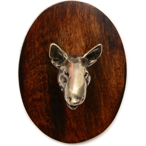 Bull Terrier 3D: un broche para exposiciones caninas, un clip para el número de salida, un pin para perro de Art-Dog. (1/4)