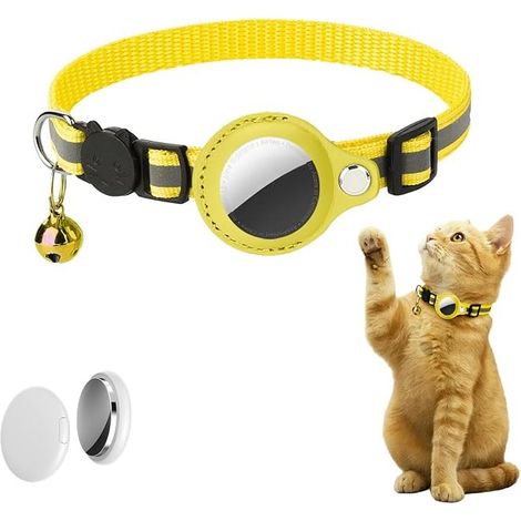 GPS Cat Collar, GPS Tracker Collar for Cats and Dogs, Real Time Location without Subscription, Compatible iOS/Android/HarmonyOS, IPX5 Resistant to Scratches (Pink)  Compatible iOS, Android, Localisati