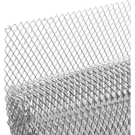 Grille en aluminium, 100 x 33 cm, grille de ventilation, résistante à la corrosion (trou de 6 x 12 mm). (1/5)