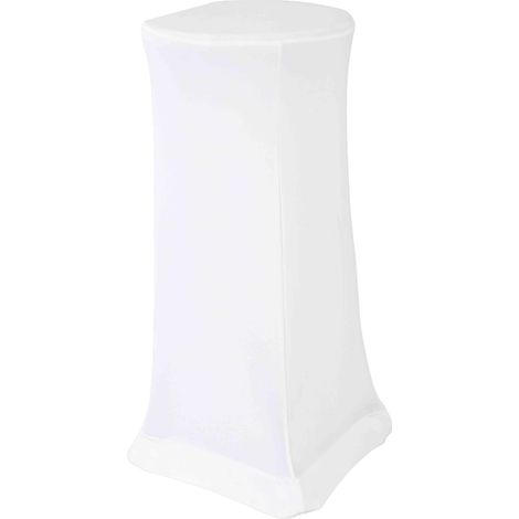 Housse blanche pour tabouret haut pliant