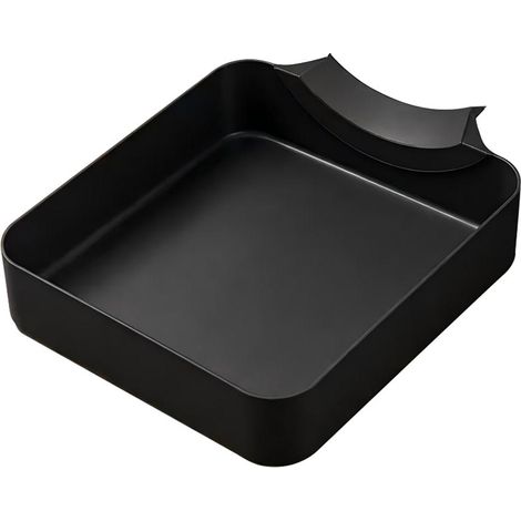 Bac de récupération d'eau pour lave-linge universel noir, plateau de vidange avec guide d'écoulement, bac anti-fuite pour machine à laver domestique (1/5)
