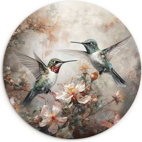 EL CUADRO Colibrí - Aves - Flores - Plantas Cuadros Decorativos 30x30 (1/5)