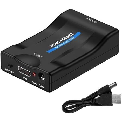 BUNTHAUS hdmi vers scart Adaptateur,convertisseur hdmi vers peritel,Adaptateur Audio VidéO Hdmi vers PéRitel Prenant en Charge La Sortie TV Ntsc/Pal (1/5)
