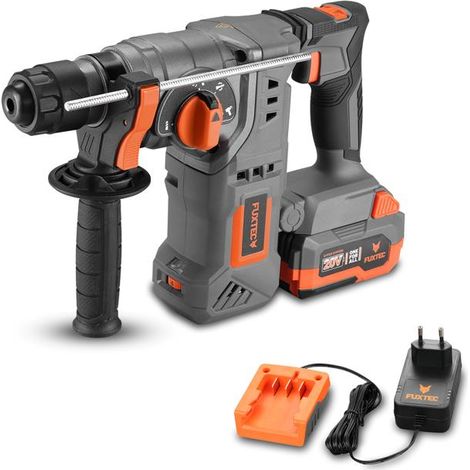 FUXTEC 20V trapano a percussione perforatore a batteria FX-E1RH20 SET con 1 x batteria 4Ah, 1 x caricatore 1A (1/5)