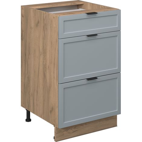 Meuble cuisine Fame-Line, Bleu clair-gris, 50 cm sans plan de travail, Vicco (1/5)