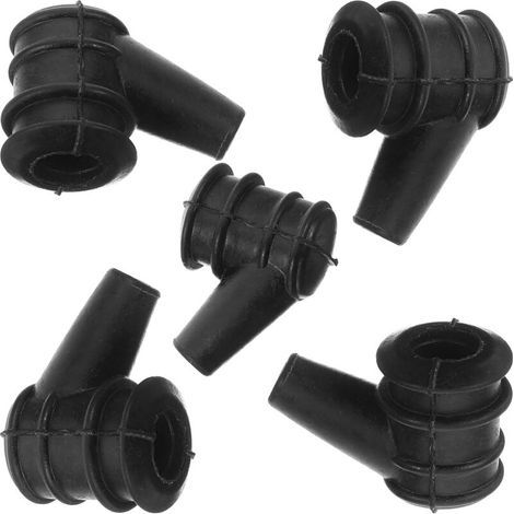 Lot de 5 Capuchons Haute Pression pour Bougies D'allumage de Tondeuse à Gazon, Compatibles Débroussailleuses et Tracteurs, Anti-fuite D'huile, Accessoires Solide pour Jardinage (1/5)
